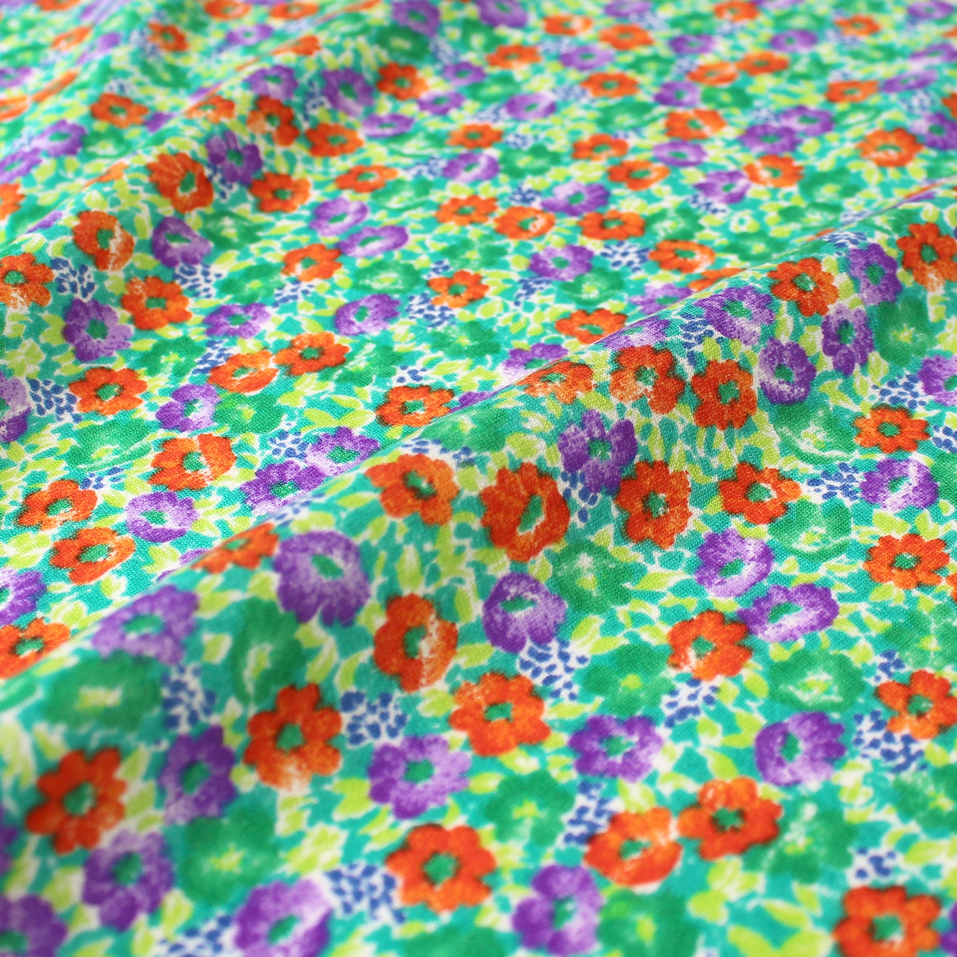 Italian luxury 'floral bliss' wool crepe