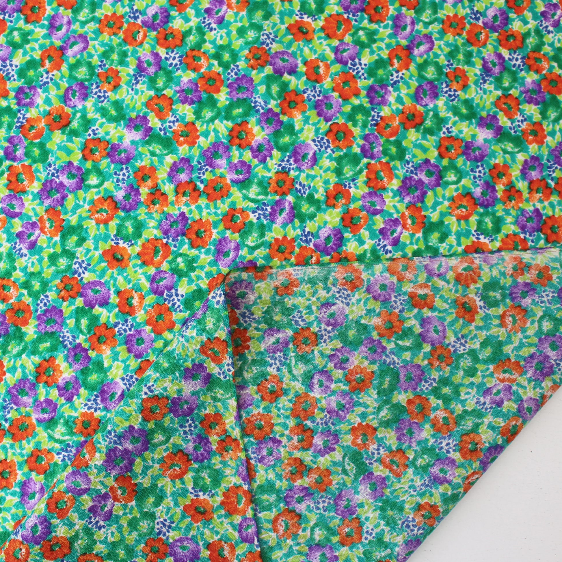 Italian luxury 'floral bliss' wool crepe