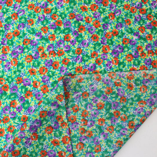 Italian luxury 'floral bliss' wool crepe