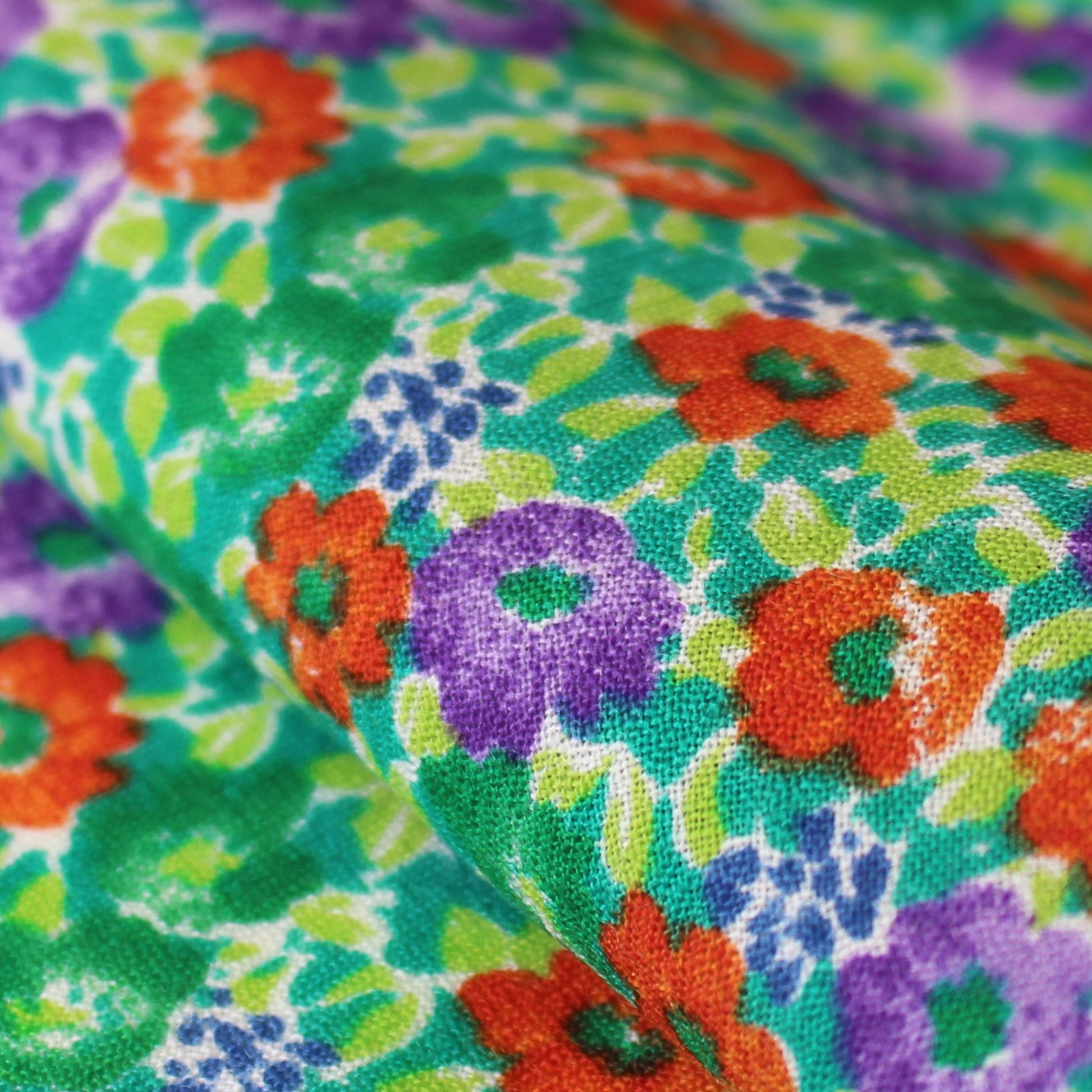 Italian luxury 'floral bliss' wool crepe