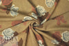 NY designer vintage earthy floral wool challis
