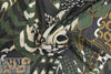 Italian printed wool/viscose gauze - garden graphic