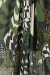 Italian printed wool/viscose gauze - garden graphic