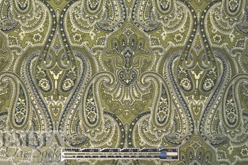 NY designer boa paisley medallion vintage wool challis 2 yds