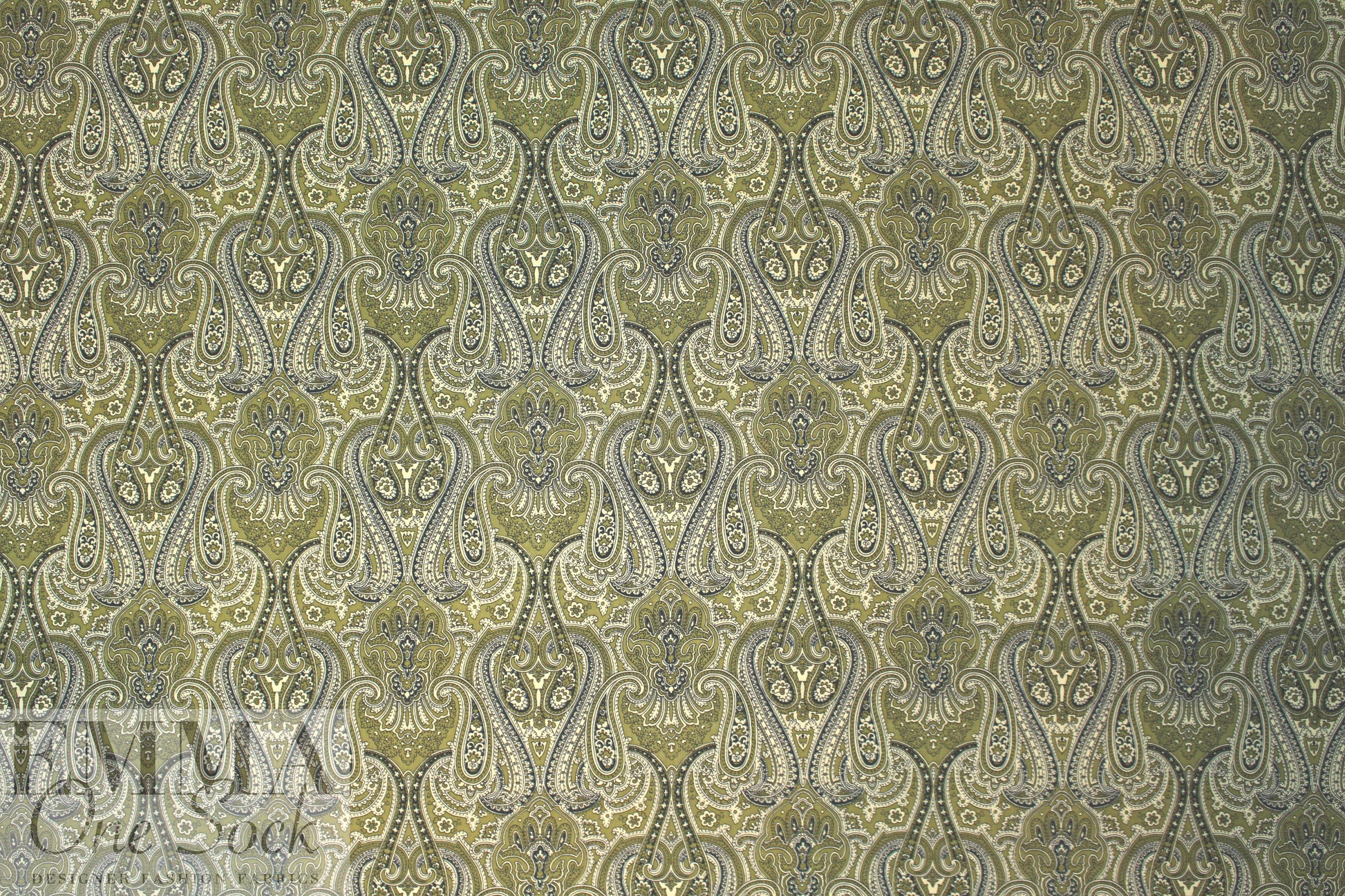 NY designer boa paisley medallion vintage wool challis
