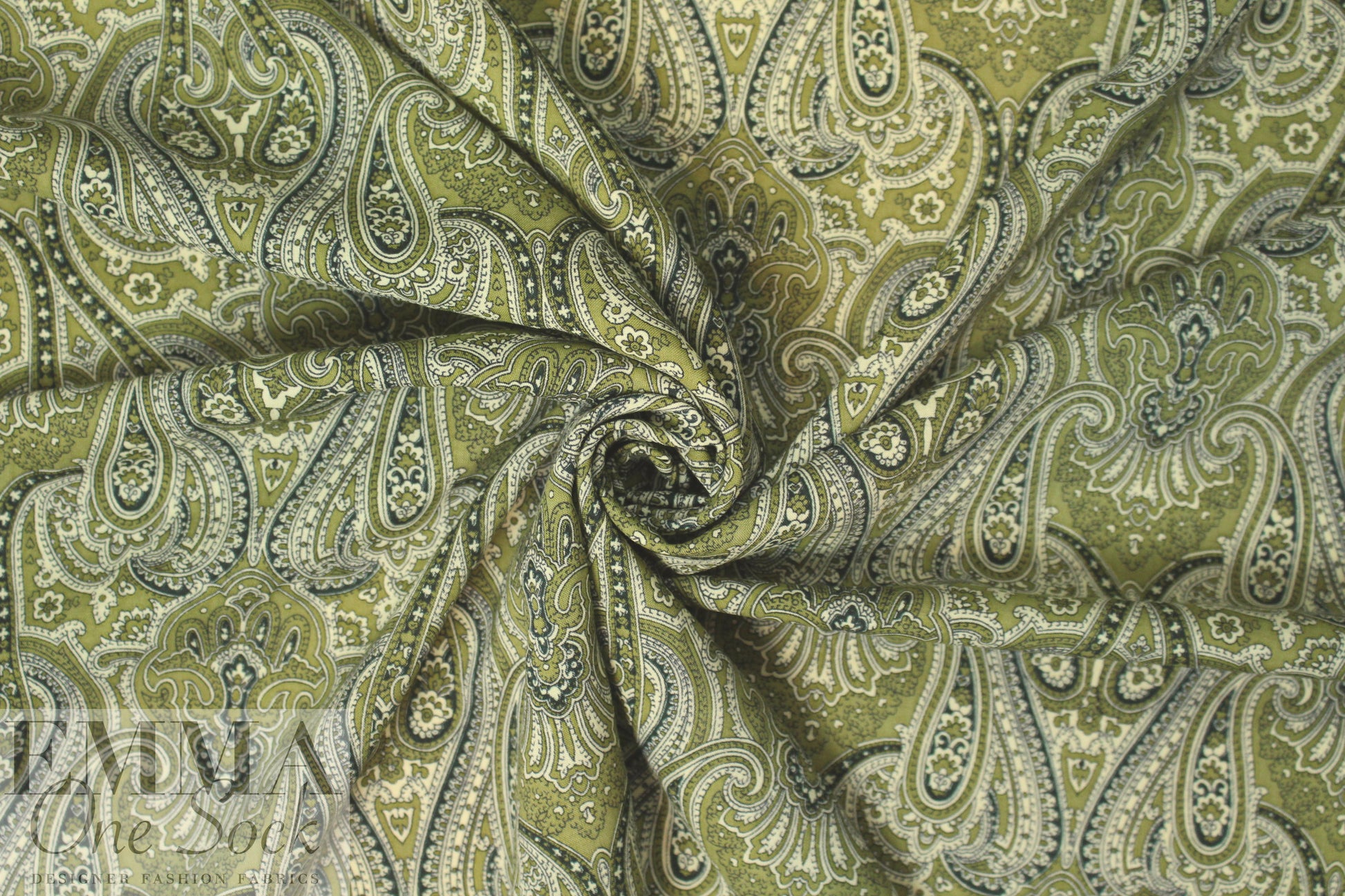 NY designer boa paisley medallion vintage wool challis