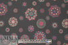 NY designer magenta/teal vintage medallion wool challis