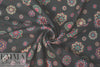 NY designer magenta/teal vintage medallion wool challis .66 yds