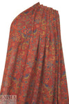 NY designer vintage fanciful floral wool challis
