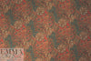 NY designer garnet/pine vintage paisley wool challis .75 yds