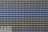 Italian violet/turq/navy plaid fancy weave suiting
