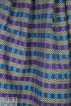Italian violet/turq/navy plaid fancy weave suiting