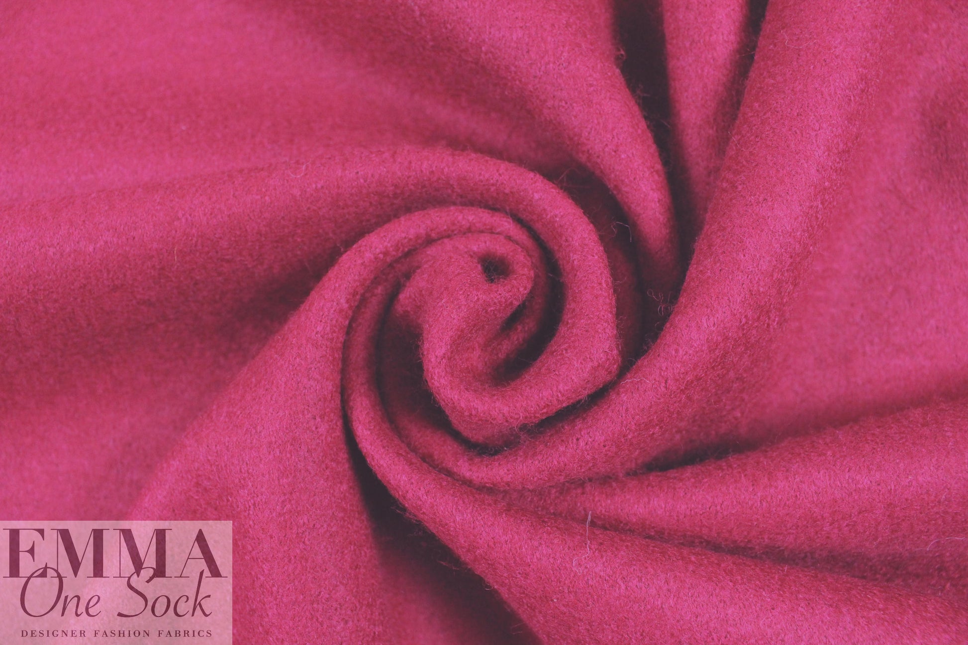 Italian raspberry boiled wool knit coating