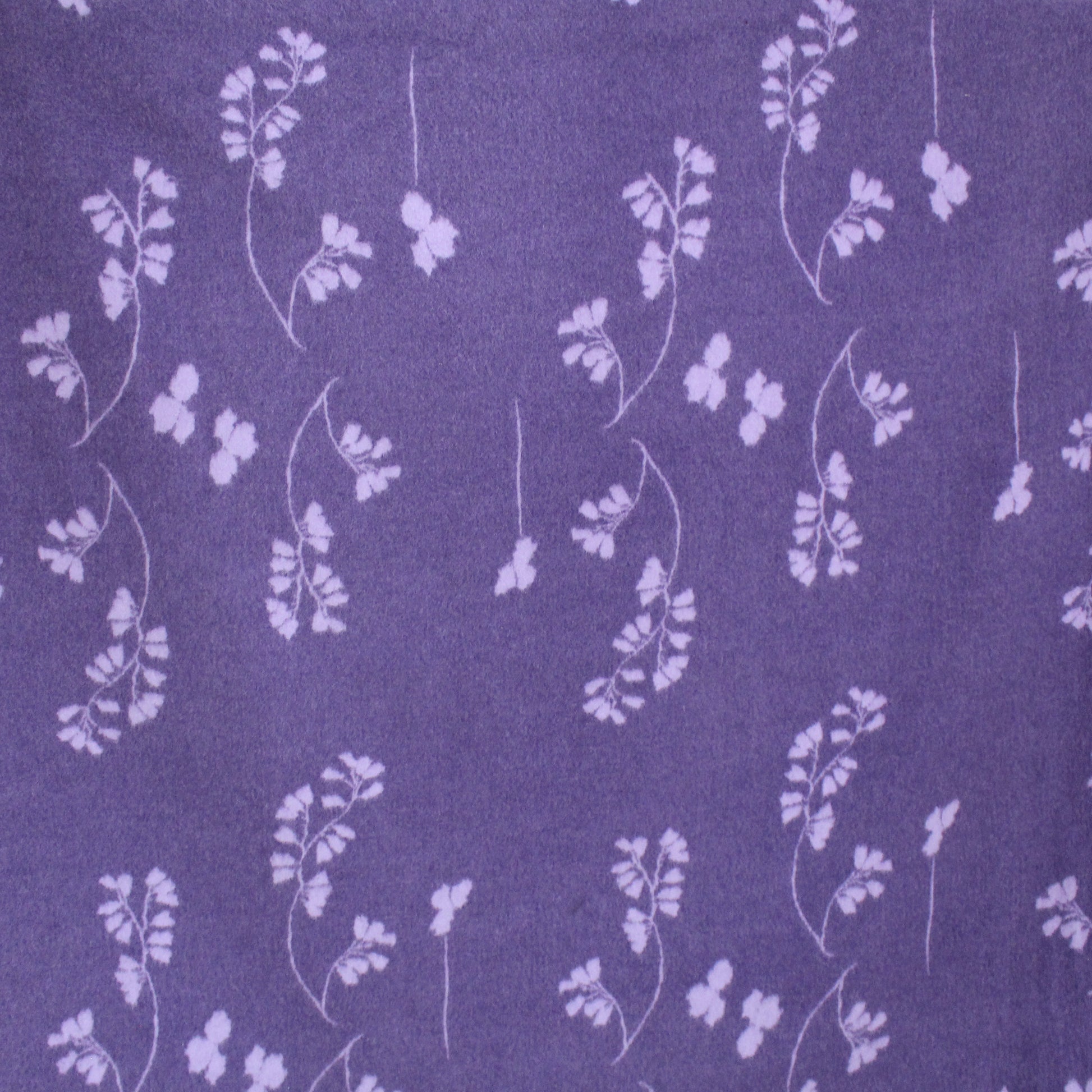Italian 'lilac floral' doubleface brushed wool coating