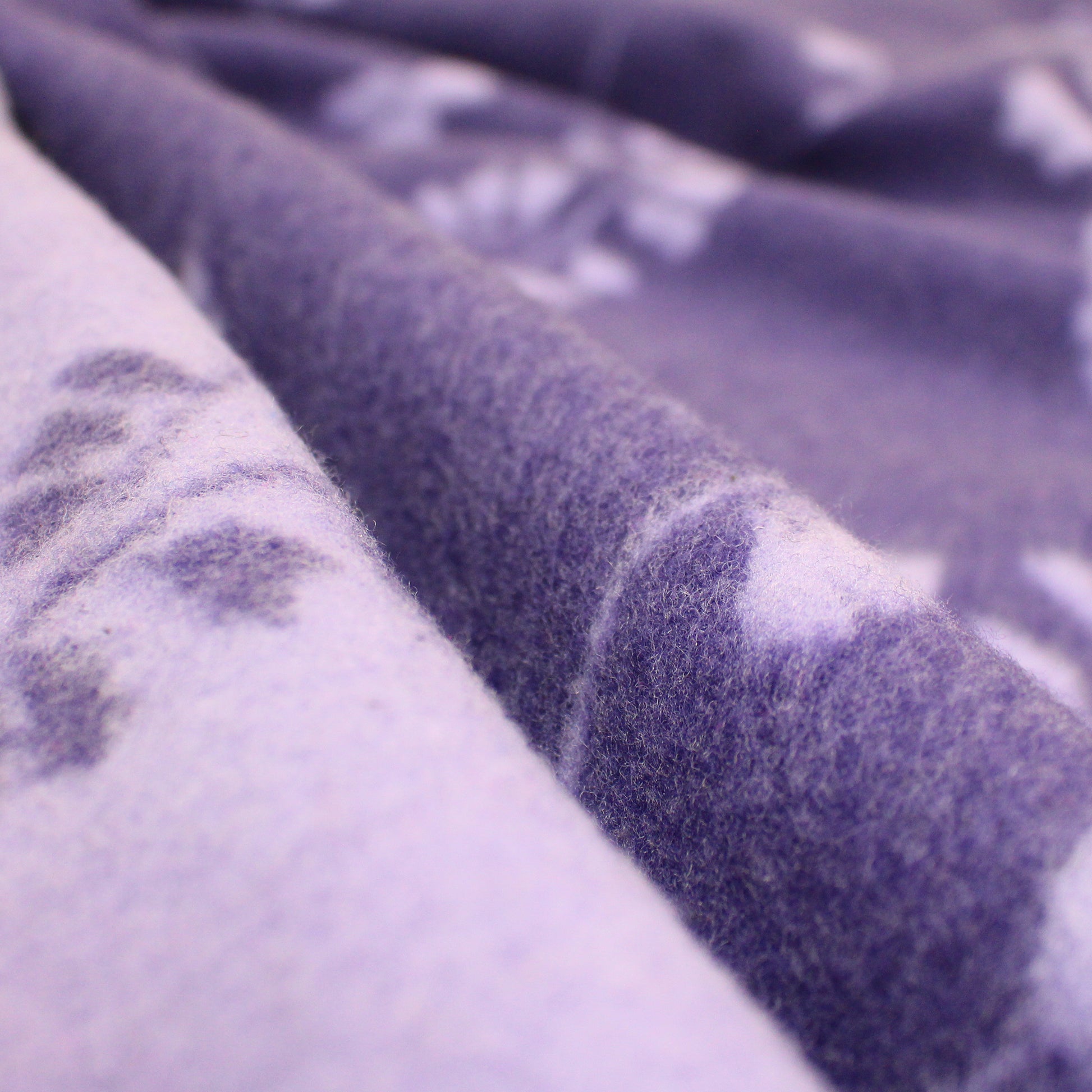 Italian 'lilac floral' doubleface brushed wool coating