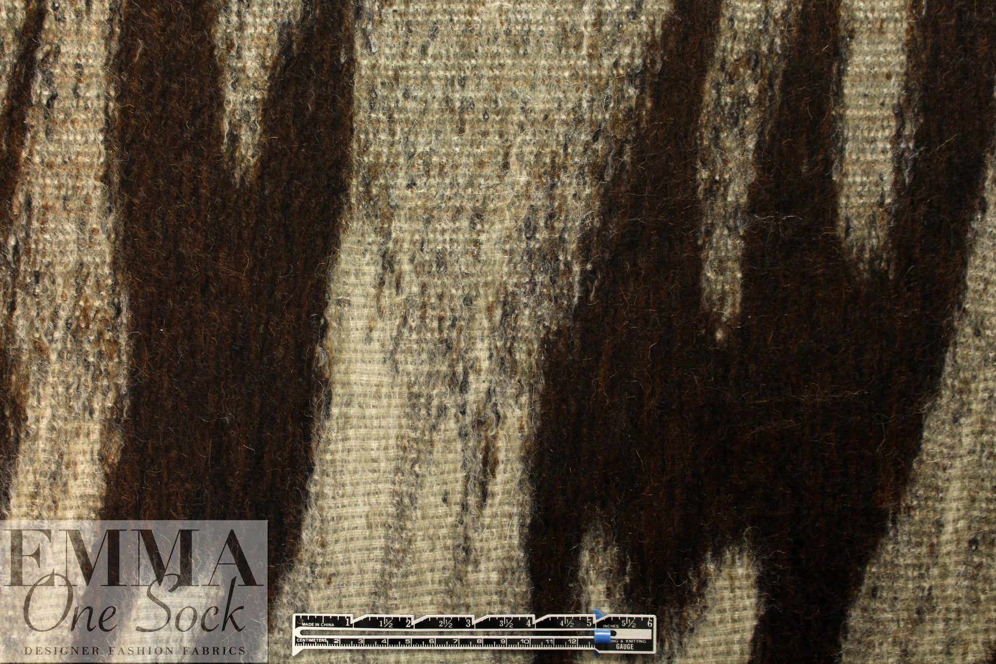 Italian wool/angora abstract doublecloth coating - earth 1.625 yds