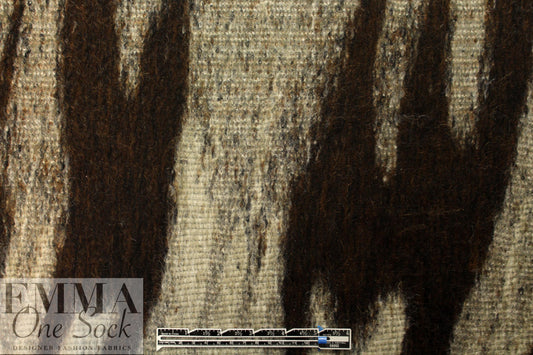 Italian wool/angora abstract doublecloth coating - earth 1.625 yds