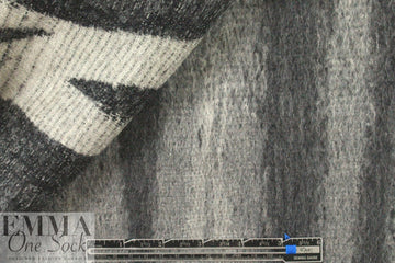 Italian wool/angora abstract design coating - gray
