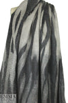 Italian wool/angora abstract design coating - gray