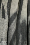 Italian wool/angora abstract design coating - gray