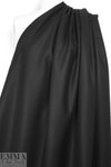 famous designer virgin wool coating - black 2.125 yds