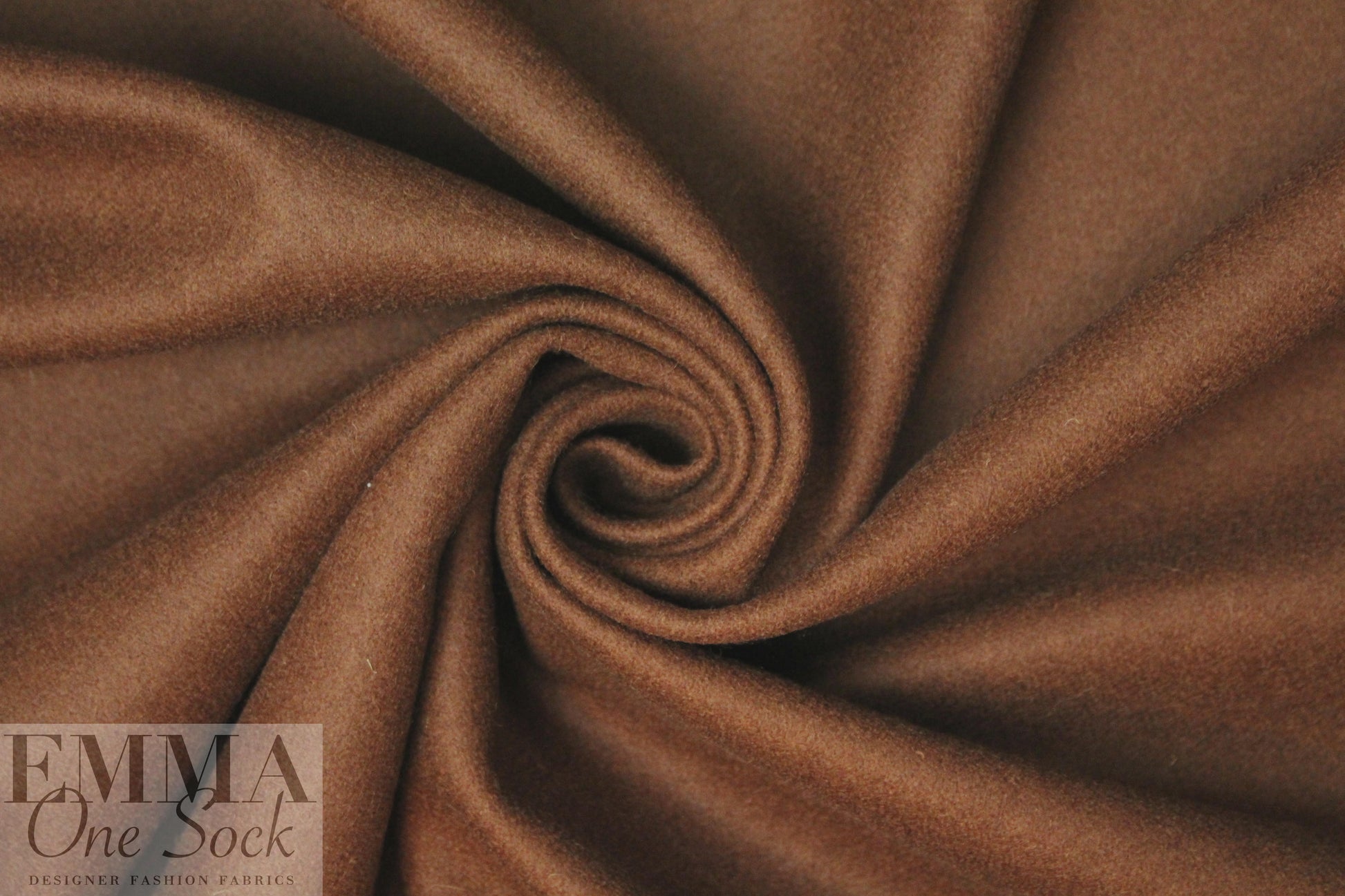 famous designer virgin wool coating - nutmeg
