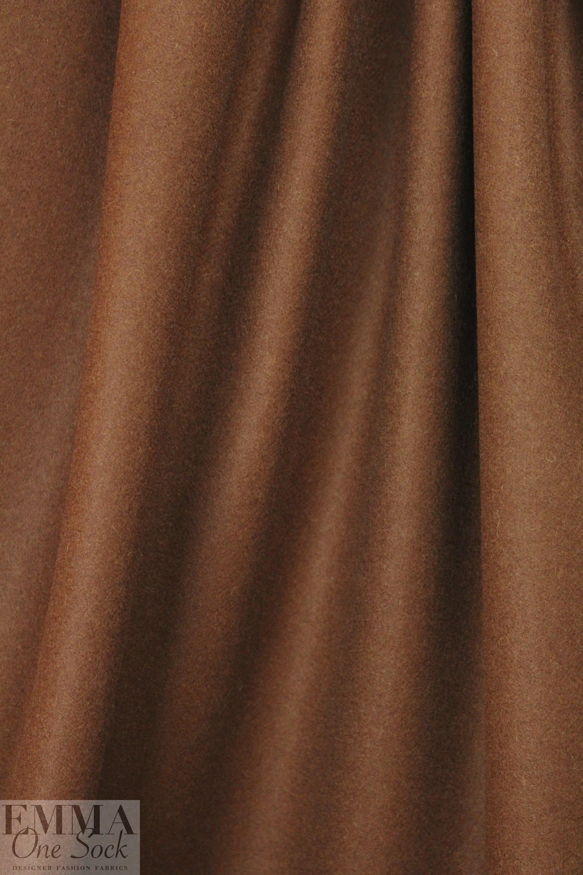 famous designer virgin wool coating - nutmeg