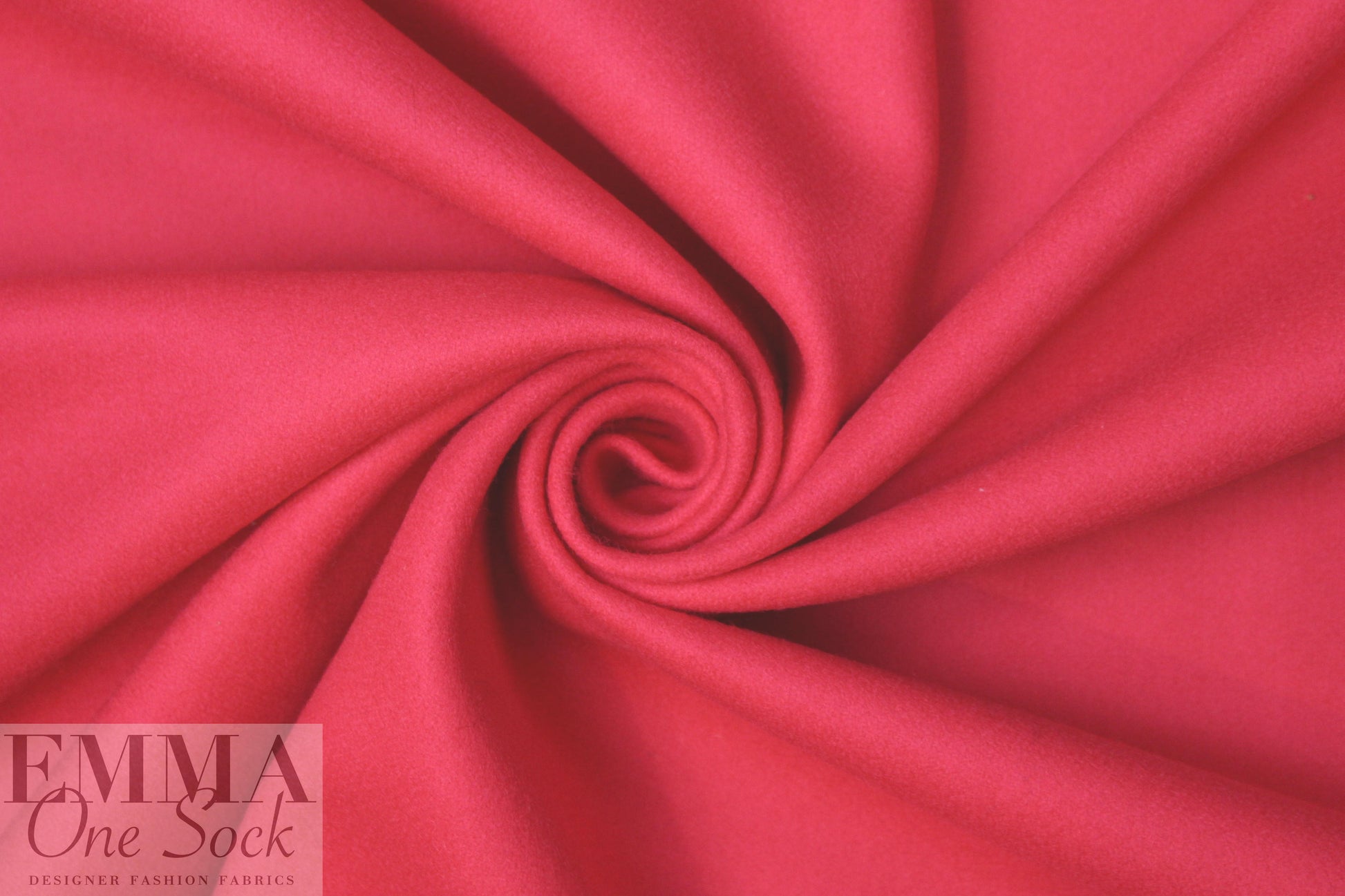 famous designer virgin wool coating - watermelon