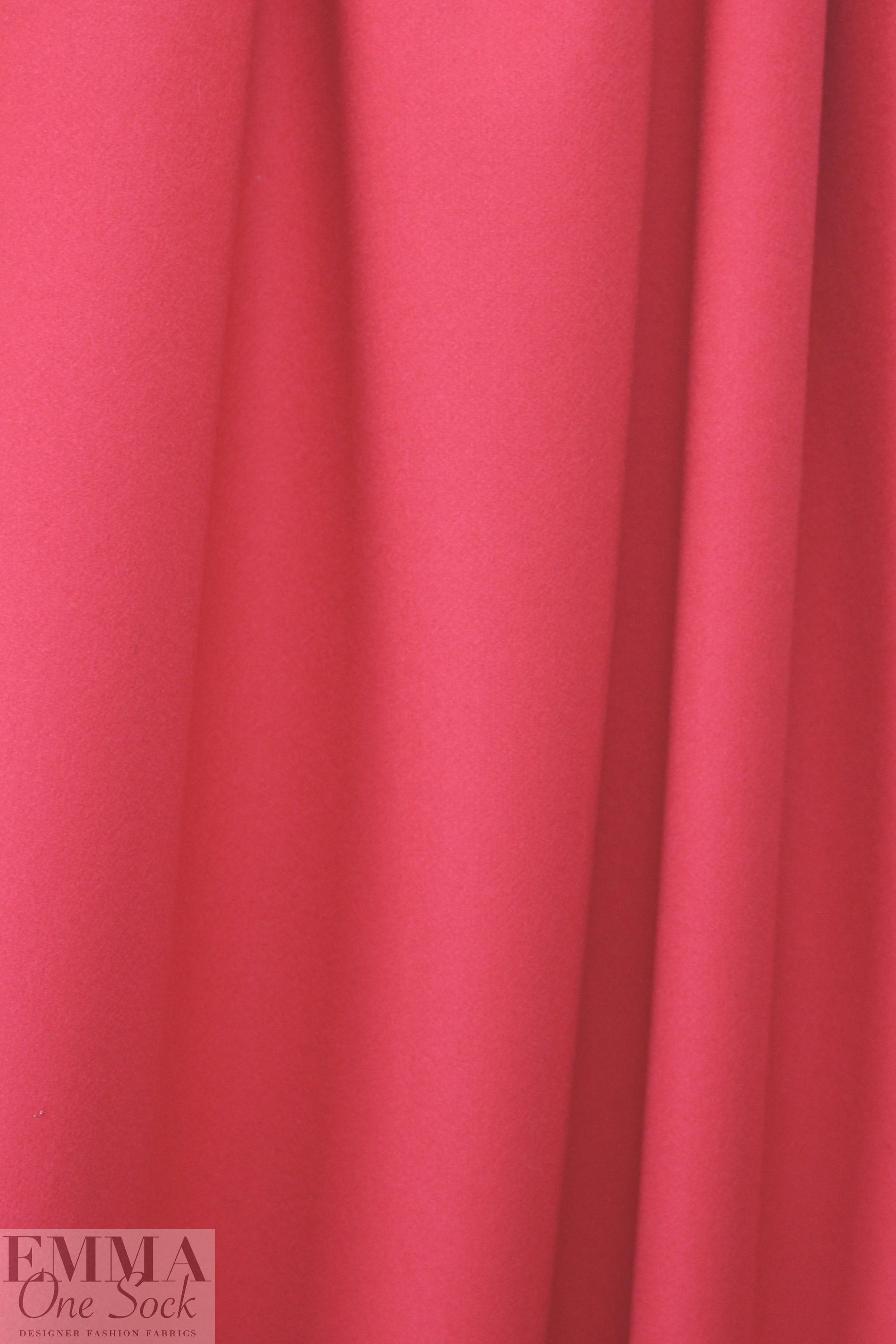 famous designer virgin wool coating - watermelon