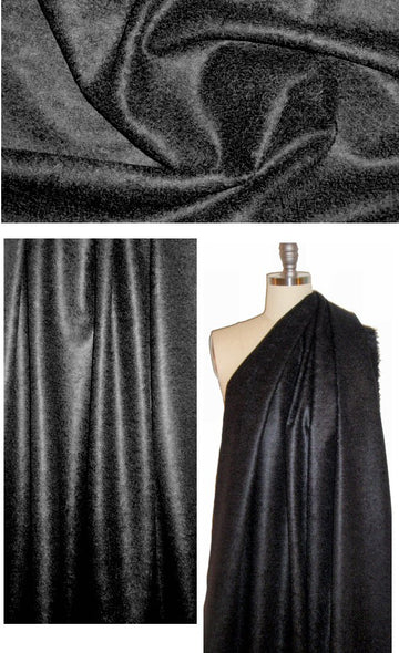 famous designer wool/angora coating - jet black 2 yd