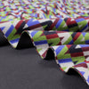 Italian 'banded chevrons' jacquard woven backed wool coating 2.25 yd