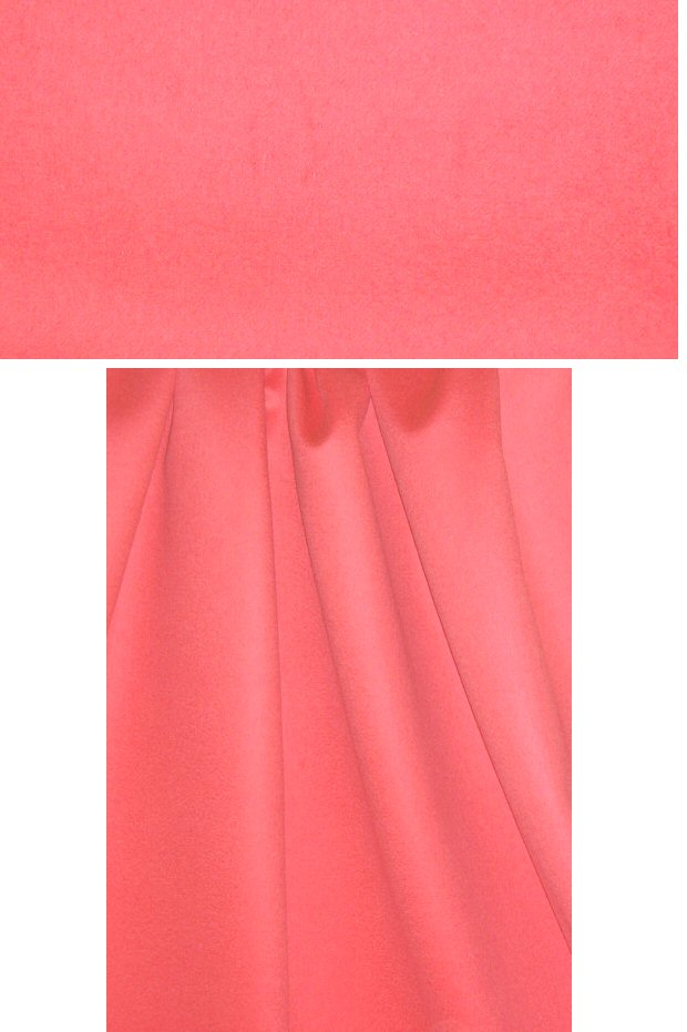 Italian wool/angora doublecloth coating - bright coral 1.125 yds