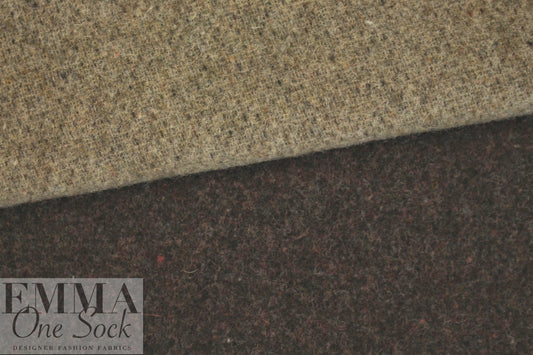 Italian brushed wool doublecloth coating - earthtones 4 yds