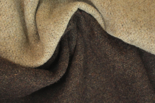 Italian brushed wool doublecloth coating - earthtones 4 yds