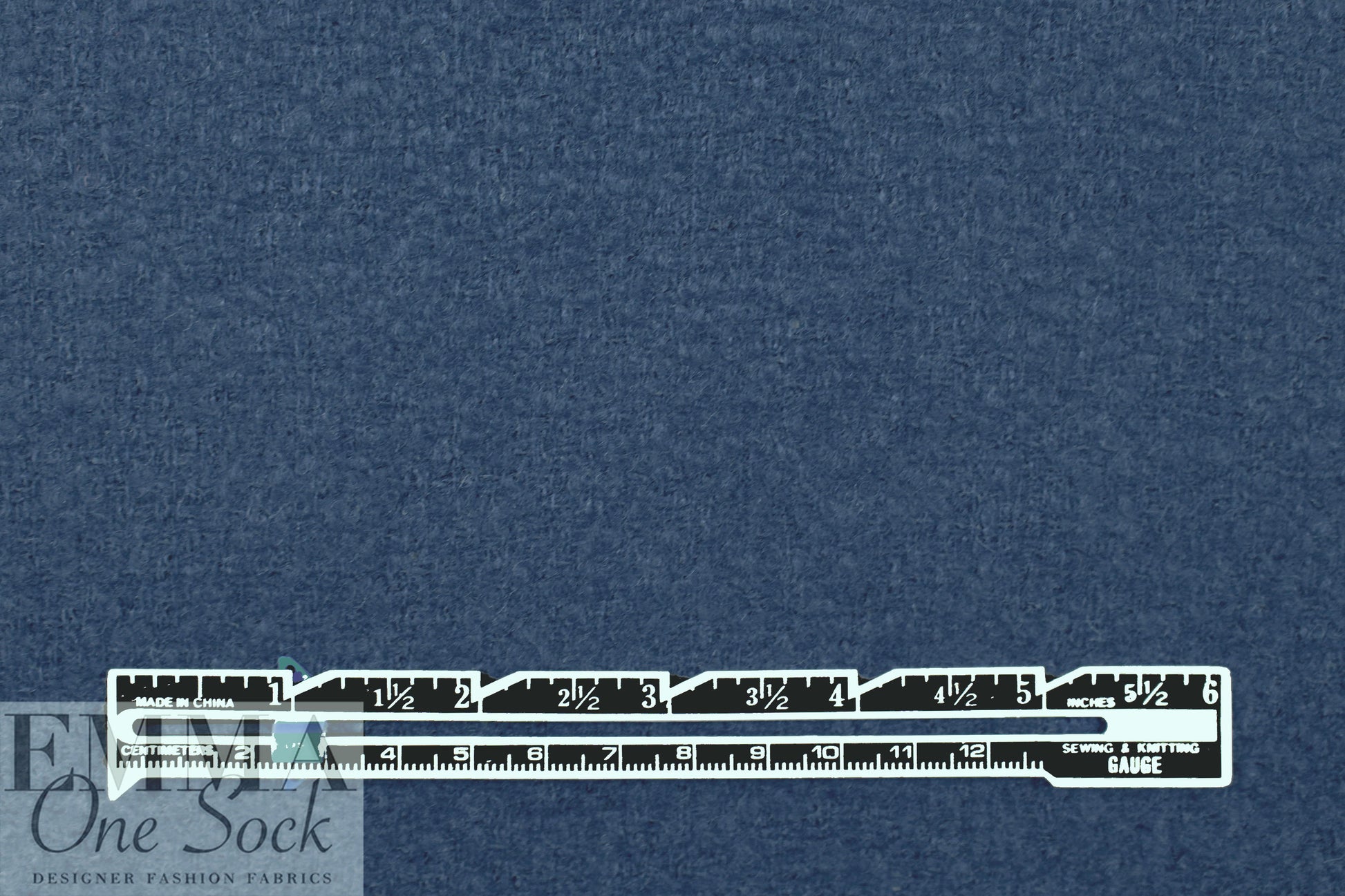 English wool 'boucle' woven coating - marine blue .75 yds