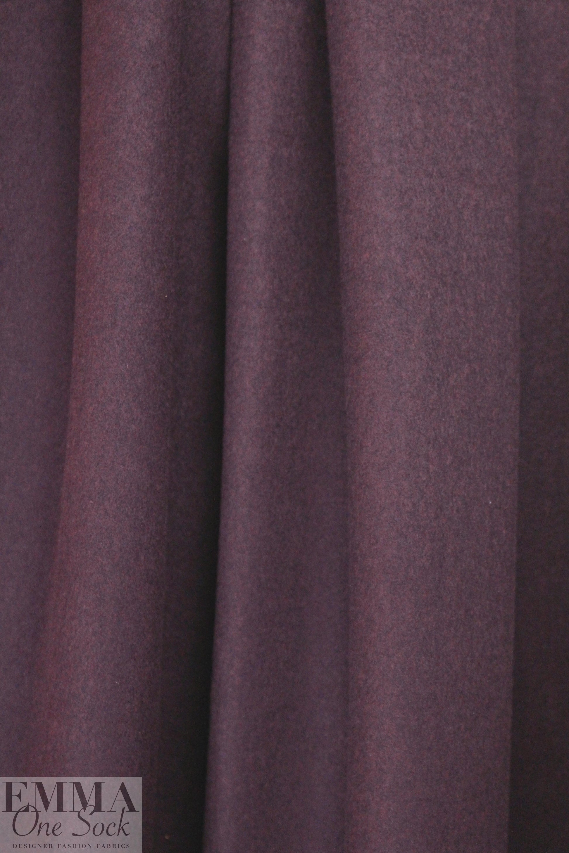 NY designer wool/alpaca coating - deep plum