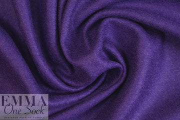 Italian virgin wool knit coating - purple