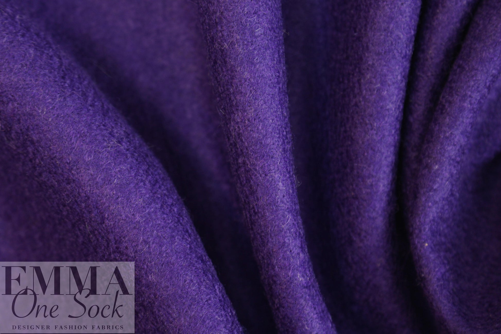Italian virgin wool knit coating - purple