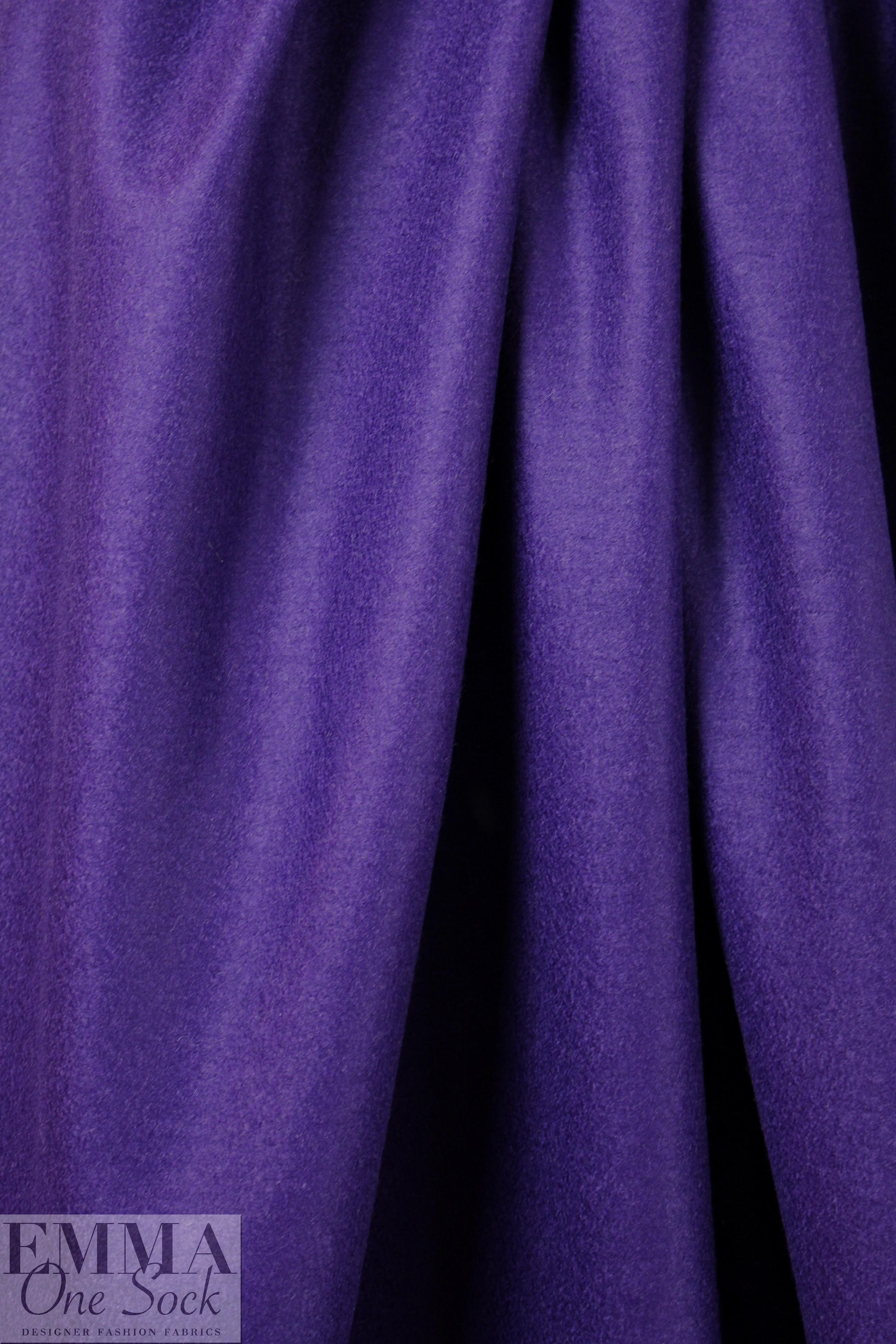 Italian virgin wool knit coating - purple