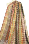 Italian wool 'fairisle' jacquard coating - autumn tones