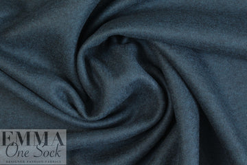 Italian virgin wool knit coating - deep teal