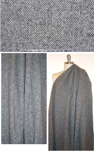 The0ry wool blend gray herringbone coating 2.25 yd