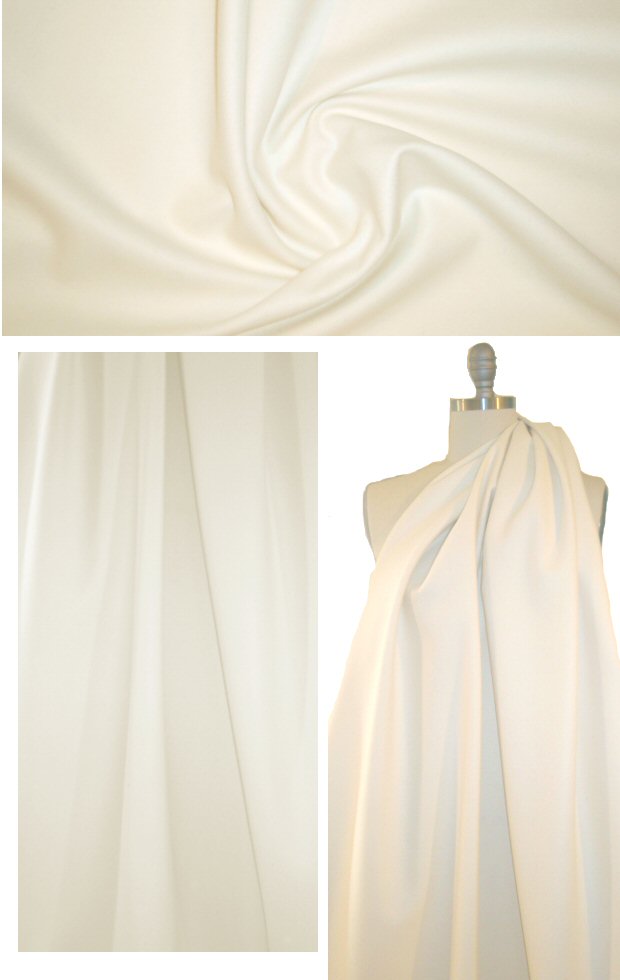 Italian wool coating - creamy ivory 1 yard