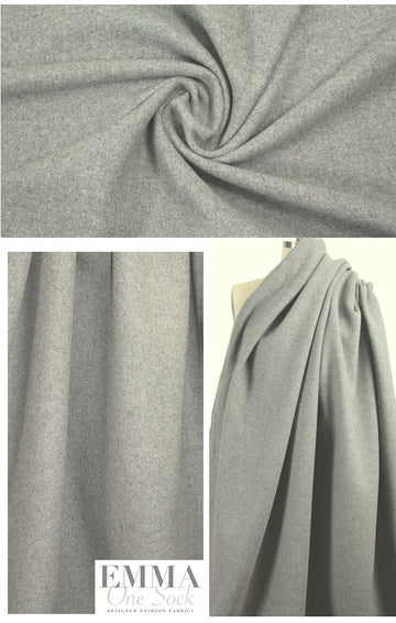 Italian wool/cashmere doublecloth - light gray