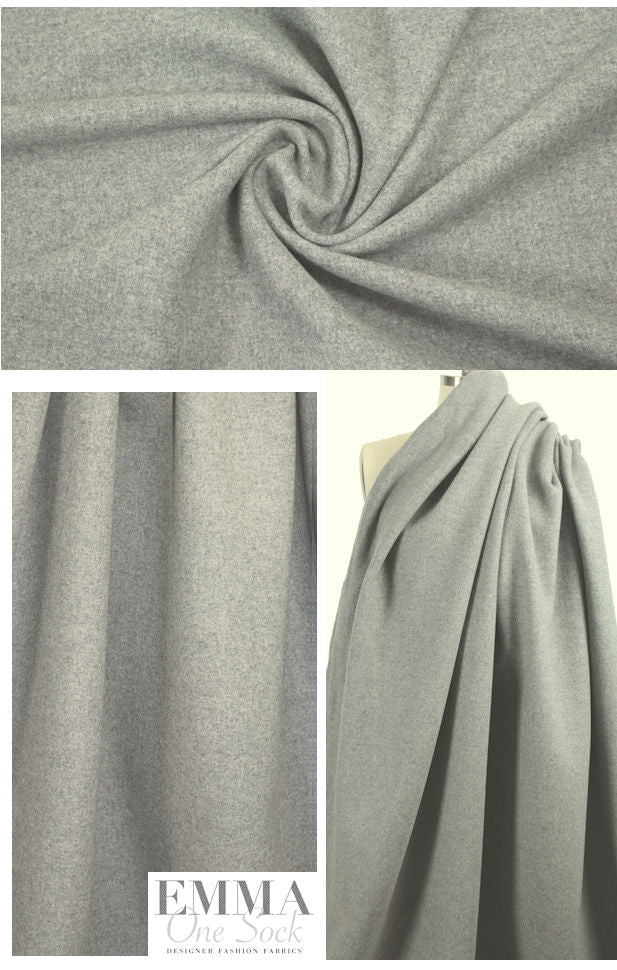 Italian wool/cashmere doublecloth - light gray 2 yds
