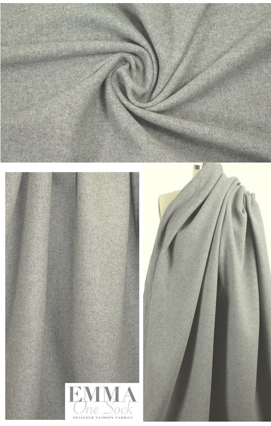 Italian wool/cashmere doublecloth - light gray 2 yds