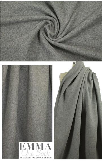 Italian wool/cashmere doublecloth - medium gray