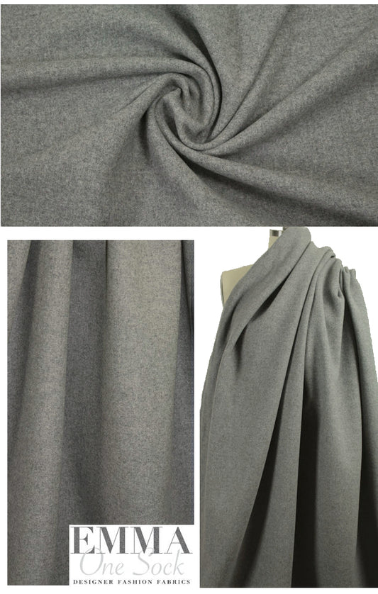 Italian wool/cashmere doublecloth - medium gray