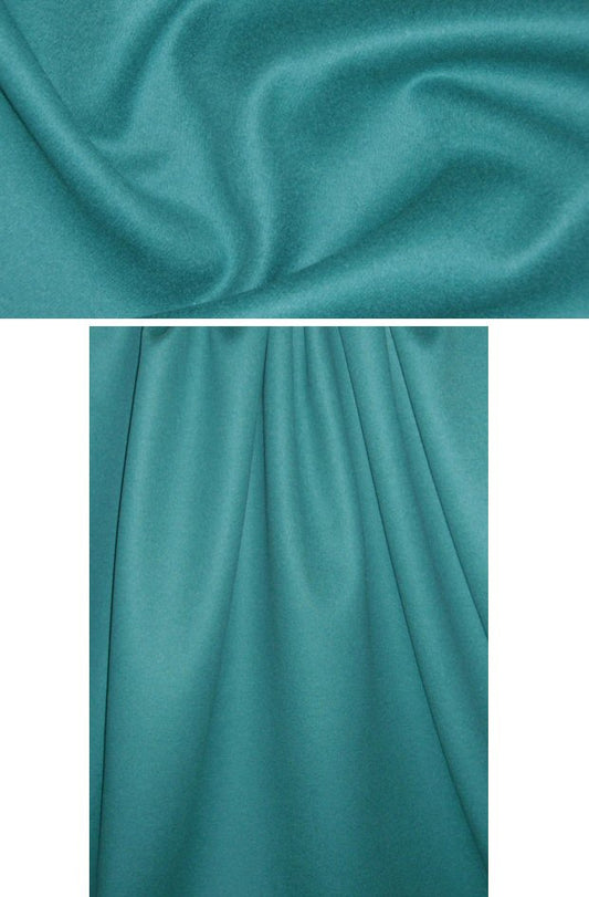Italian wool/angora doublecloth coating - soft teal