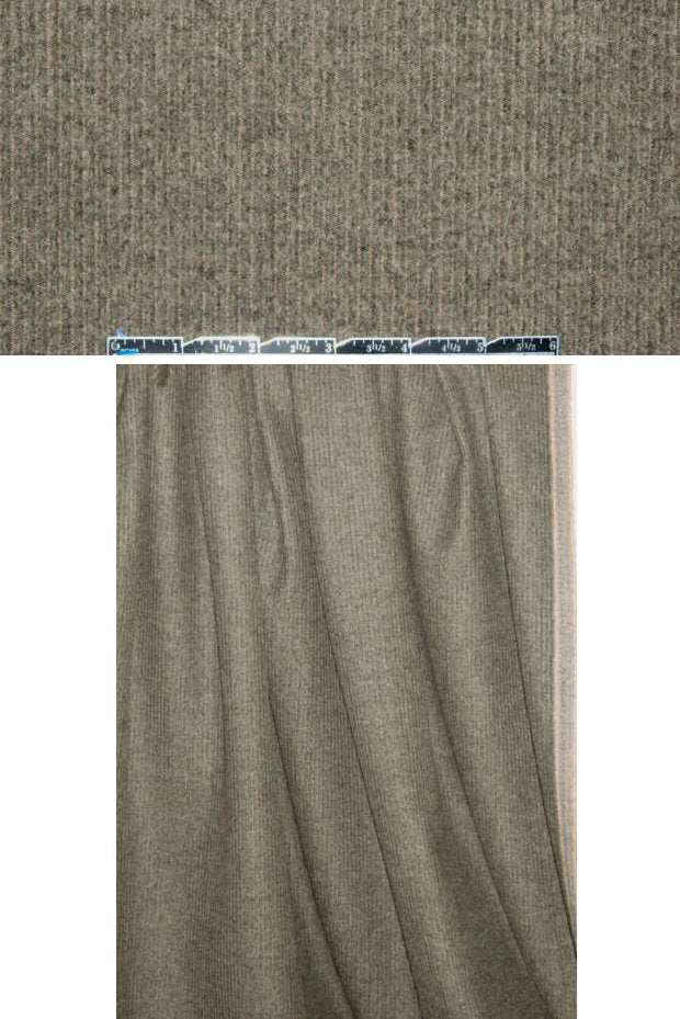 Italian wool corduroy suiting - earthy heather 1.625 yd